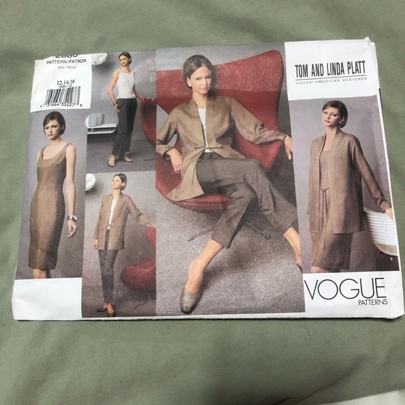 Vintage vogue 2686 , sizes 12-16- Tom and Linda Platt - dress, to, pants, jacket - Picture 10 of 10